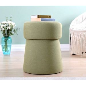 Taburet, Fluffe, 209FLF1211, 50% bumbac, 50% in, Verde olive imagine