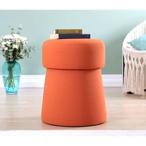 Taburet, Fluffe, 209FLF1208, 50% bumbac, 50% in, Portocaliu imagine