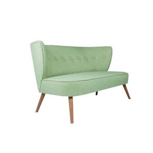 Canapea 2 locuri, Zeon, 558ZEN1205, Lemn, Verde petrol imagine