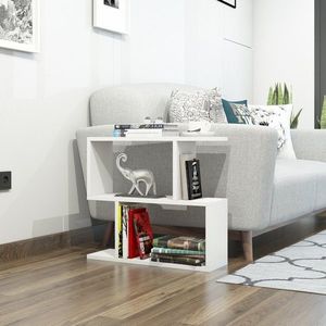 Masuta de cafea Lale, Elegance, 60x20x55 cm, alb imagine