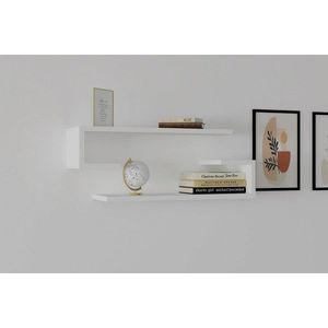 Raft de perete 2 piese Eldo, Asse Home, 60x19.6x15 cm, alb imagine