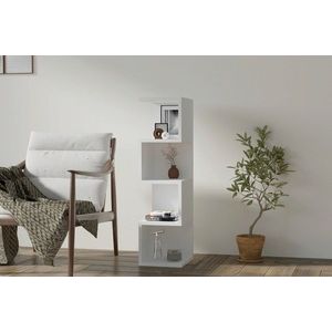 Biblioteca Alin, Asse Home, 25x27x95 cm, alb imagine