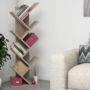 Biblioteca Hitit, Almaren, 46x22x128.5 cm, maro imagine