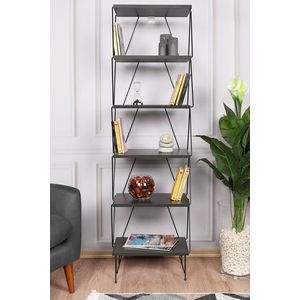 Biblioteca Balaban, Kalune Design, 48x31x165 cm, antracit imagine