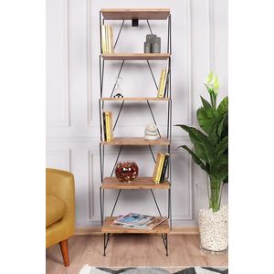 Biblioteca Balaban, Kalune Design, 48x31x165 cm, maro imagine