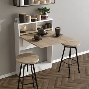 Masuta pliabila cu fixare pe perete Bracked, Elegance, 70x15x90 cn, natural imagine