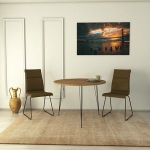 Masa Sandalf Oak, Comforty, 90x75 cm, maro imagine