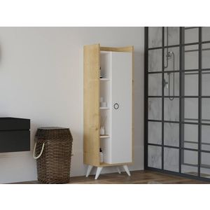 Bufet Ilgim, Puqa Design, 50x31.8x140 cm, natural/alb imagine