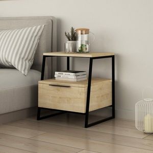 Noptiera Pal, Decortie, 45x40x50 cm, natural imagine