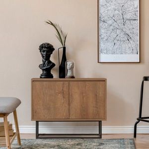Bufet inferior Zuri, Sapphire, 90x36x72 cm, maro/negru imagine