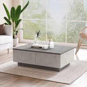Masuta de cafea LV17-GT, Yardley, 90x60x31.6 cm, argintiu/antracit imagine