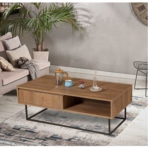 Masuta de cafea Dale, Sapphire, 120x60x43 cm, maro/negru imagine