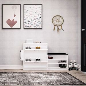 Pantofar Trend, Elegance, 130x31x80 cm, alb imagine