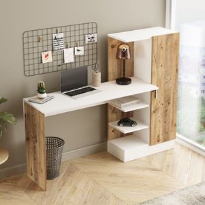 Birou CT2 - AW, Locelso, 152.3x40x120 cm, PAL, natural/alb imagine