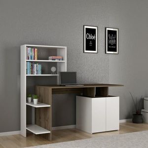 Birou Melis, Arnetti, 146.3x60x73.8 cm, PAL, maro/alb imagine