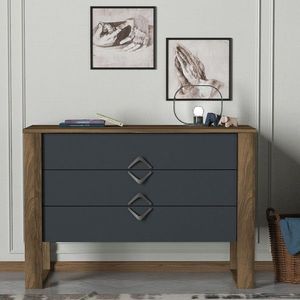 Comoda Bumerang, Tera Home, 110x44.8x76 cm, maro/antracit imagine