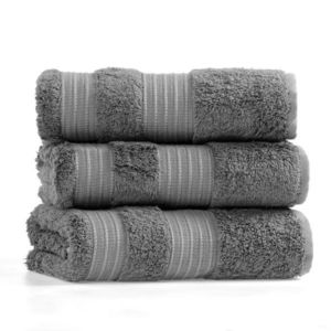Prosop de baie, L'appartement , London Wash, 60% Bumbac/40% Bambus, Antracit imagine