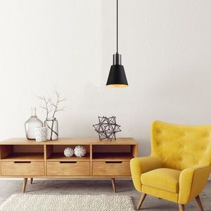 Lustra, Kem - 6362, Opviq, 14 x 114 cm, 1 x E27, 40W, negru/nichel imagine