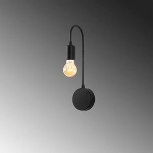 Aplica de perete, Baston - 3280, Tatum, 10 x 14 x 38 cm, 1 x E27, 40W, negru imagine