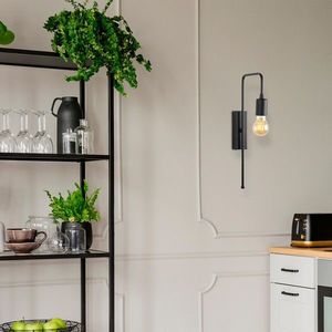 Aplica de perete, Mum - 3502, Opviq, 6 x 22 x 42 cm, 1 x E27, 40W, negru imagine