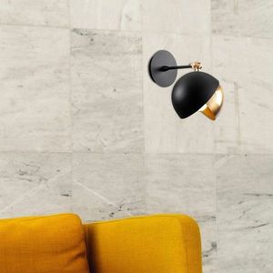 Aplica de perete, Berceste - 252-A, Sheen, 20 x 26 x 25 cm, 1 x E27, 40W, negru/auriu imagine