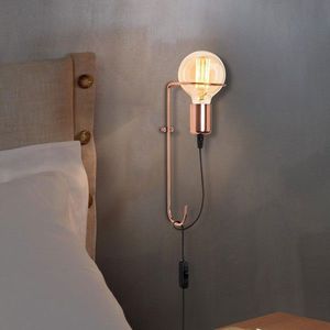 Aplica de perete, Pota - 3661, Opviq, 9 x 15 x 30 cm, 1 x E27, 40W, cupru imagine