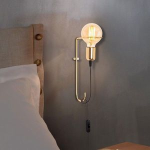 Aplica de perete, Pota - 3662, Opviq, 9 x 15 x 30 cm, 1 x E27, 40W, auriu imagine