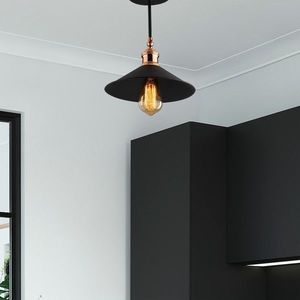 Lustra, Berceste - N-657, Alby, 24 x 31 cm, 1 x E27, 40W, negru imagine