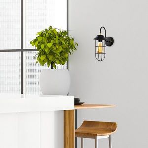 Aplica de perete, Mahoni - 13205, Fulgor, 12 x 25 x 32 cm, 1 x E27, 40W, negru imagine