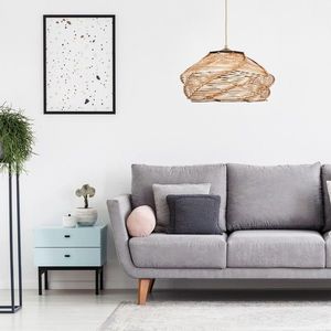 Lustra, Ovale, FullHouse, 36 x 36 x 65 cm, 1 x E27, 60W, bej imagine