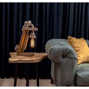 Lampa de masa, KN13, Lustro, 20 x 10 x 35 cm, 1 x E27, 40W, maro/auriu imagine