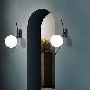 Aplica de perete, Hilal - 3821, Opviq, 15 x 25 x 44 cm, 1 x E27, 40W, negru/alb imagine