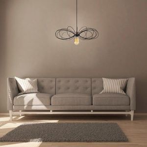 Lustra, Hemdem - 707-S, Sheen, 58 x 112 cm, 1 x E27, 40W, negru imagine