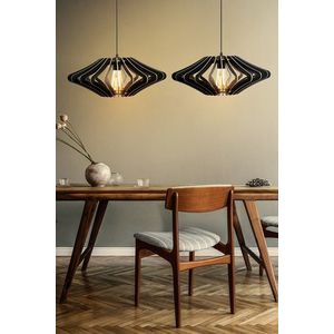 Lustra 2 piese, 173, FullHouse, 47 x 55 cm, 1 x E27, 60W, negru imagine