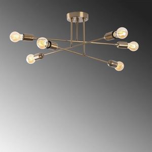 Lustra, Fleur - 1504, Tatum, 66 x 66 x 27 cm, 6 x E27, 40W, aramiu antic imagine