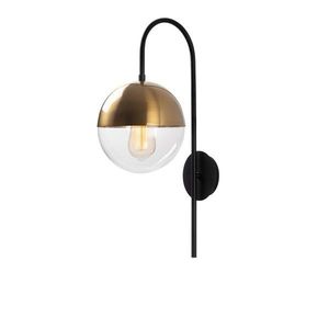 Aplica de perete, Bastos - 3055, Tatum, 20 x 31 x 57 cm, 1 x E27, 40W, negru/aramiu antic imagine