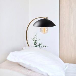 Lampa de masa, Sivani - NT - 150, Sheen, 26 x 43 x 55 cm, 1 x E27, 40W, negru/auriu imagine