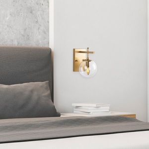 Aplica de perete, Zahar - 13111, Fulgor, 12 x 20 x 51 cm, 1 x E14, 40W, auriu imagine