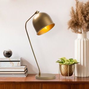 Lampa de masa, Sanika - 12276, Fulgor, 18 x 30 x 56 cm, 1 x E14, 40W, auriu imagine