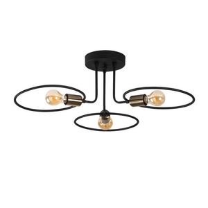 Lustra, Circle - 1341, Tatum, 66 x 66 x 22 cm, 3 x E27, 40W, negru imagine