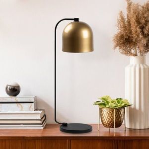 Lampa de masa, Epika - 12246, Fulgor, 17 x 22 x 60 cm, 1 x E14, 40W, auriu/negru imagine