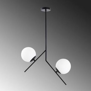 Lustra, Dolunay - 144-AV, Sheen, 43 x 15 x 74 cm, 1 x E27, 40W, negru imagine