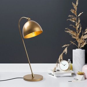 Lampa de masa, Acuka - 12291, Fulgor, 18 x 26 x 54 cm, 1 x E14, 40W, auriu imagine