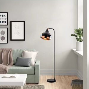Lampadar, Yildo - 6906, Opviq, 30 x 17 x 120 cm, 1 x E27, 40W, negru/cupru imagine
