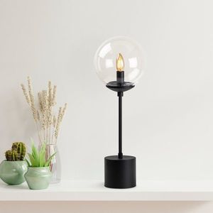 Lampa de masa, Globo - 13062, Fulgor, 20 x 20 x 57 cm, 1 x E14, 40W, negru imagine