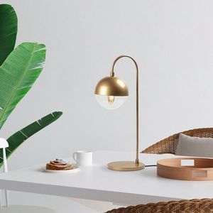 Lampa de masa, Horn - 12201, Fulgor, 18 x 25 x 53 cm, 1 x E14, 40W, auriu imagine