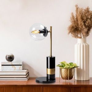 Lampa de masa, Royal - 13038, Fulgor, 18 x 18 x 48 cm, 1 x E14, 40W, negru imagine