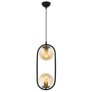 Lustra, Av-4275-2Bsy, Aurora, 16 x 100 cm, 2 x E27, 60W, negru imagine