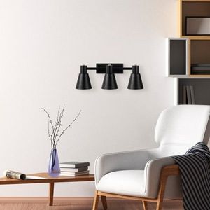 Aplica de perete, Funnel - 13094, Fulgor, 60 x 21 x 21 cm, 3 x E27, 40W, negru imagine