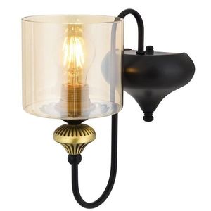 Aplica de perete, AP-4161-1E, Aurora, 22 x 14 x 18 cm, 1 x E27, 60W, negru/aramiu antic imagine
